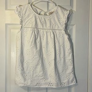 eyelet white loft top